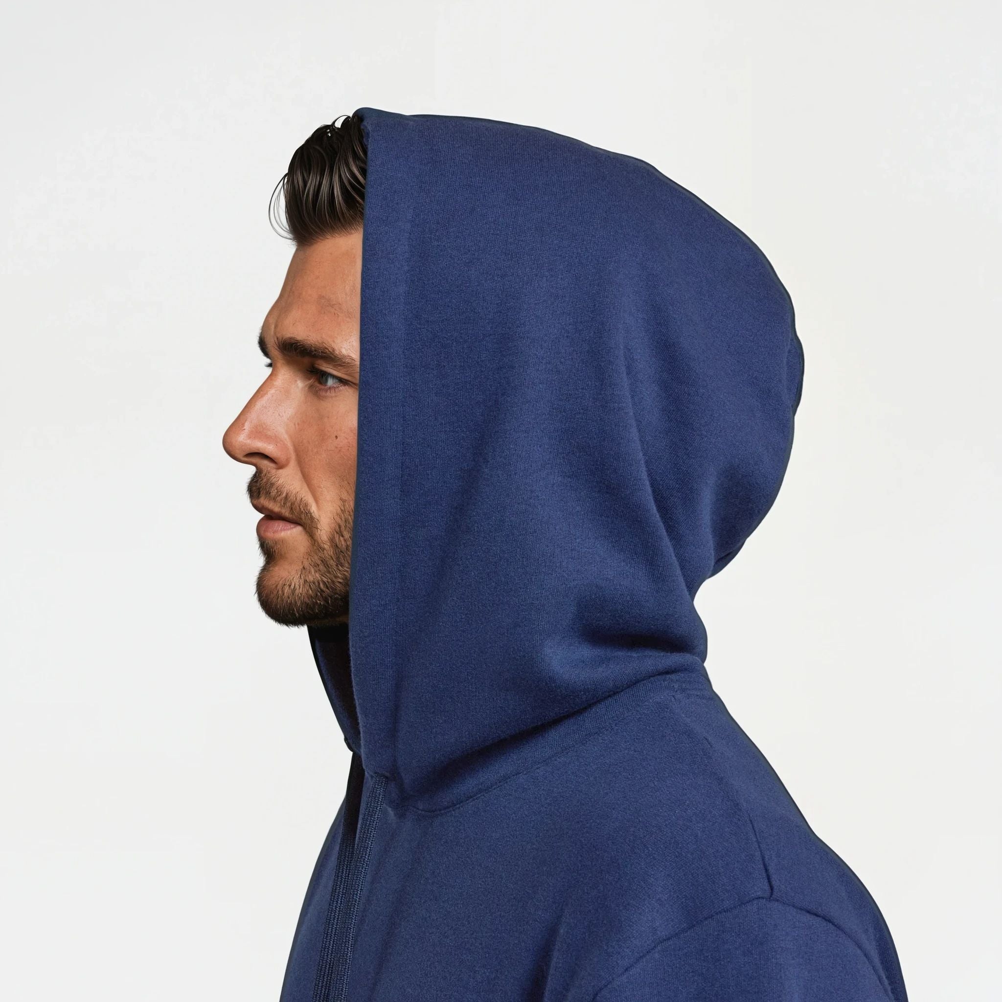 Unisex Merino Blend Hoodie - Deep Navy - Image 3