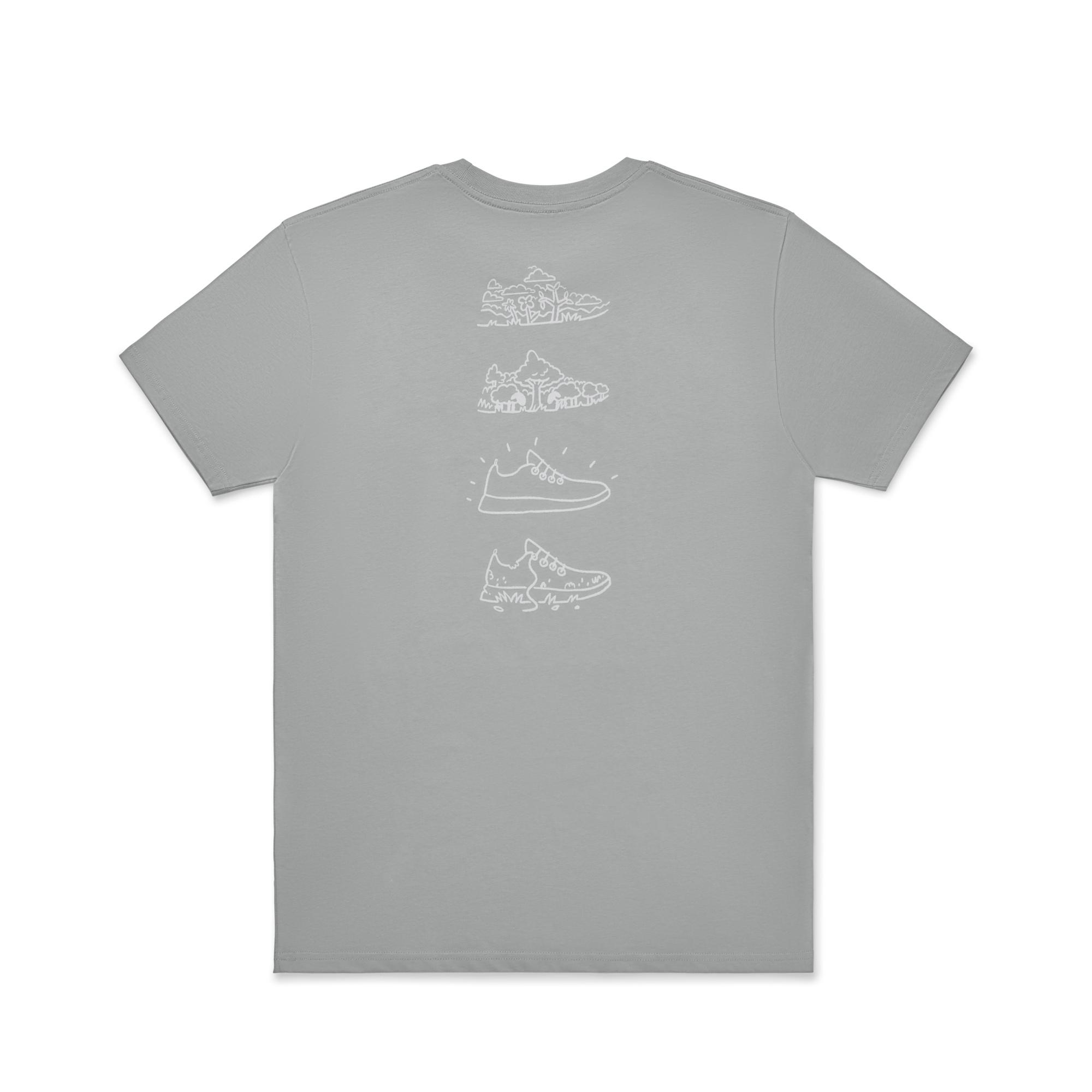Unisex Organic Cotton Graphic Tee - Medium Grey/Light Grey - Shoes - Image 3