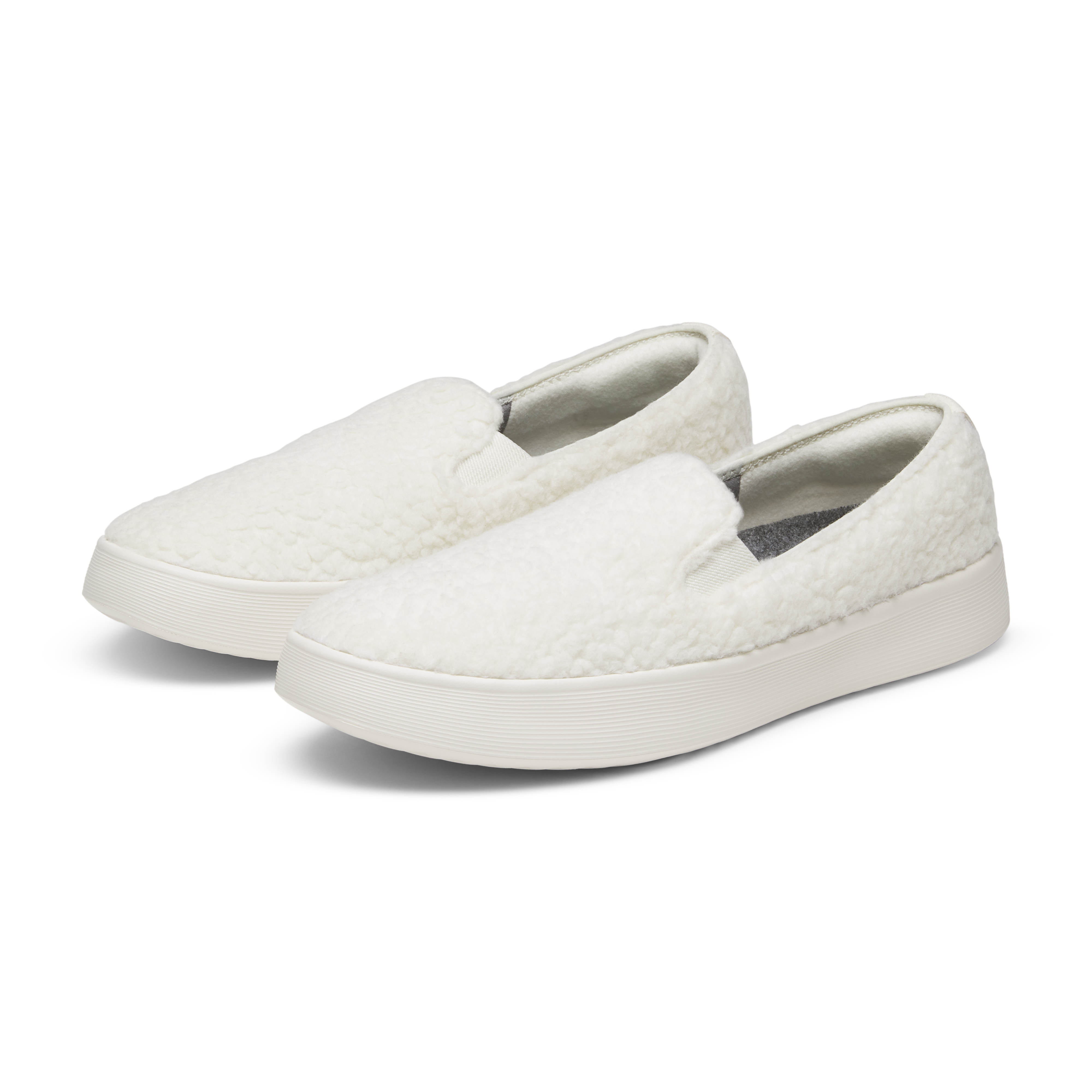 Women's Wool Cruiser Slip On Fluff - Natural White (Natural White Sole) - Image 5