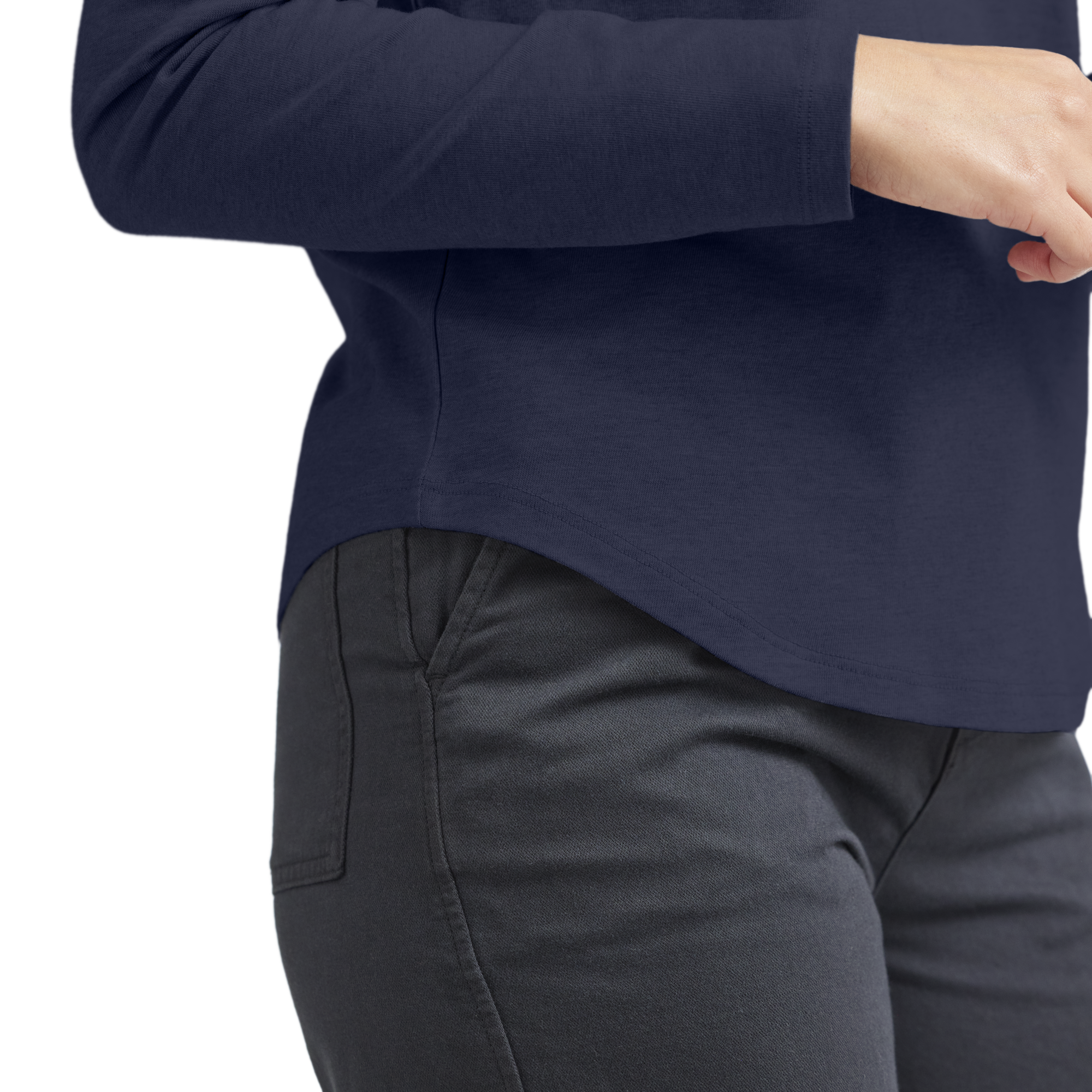 Alternative view of Women's Soft Merino Long Sleeve Tee - Deep Navy