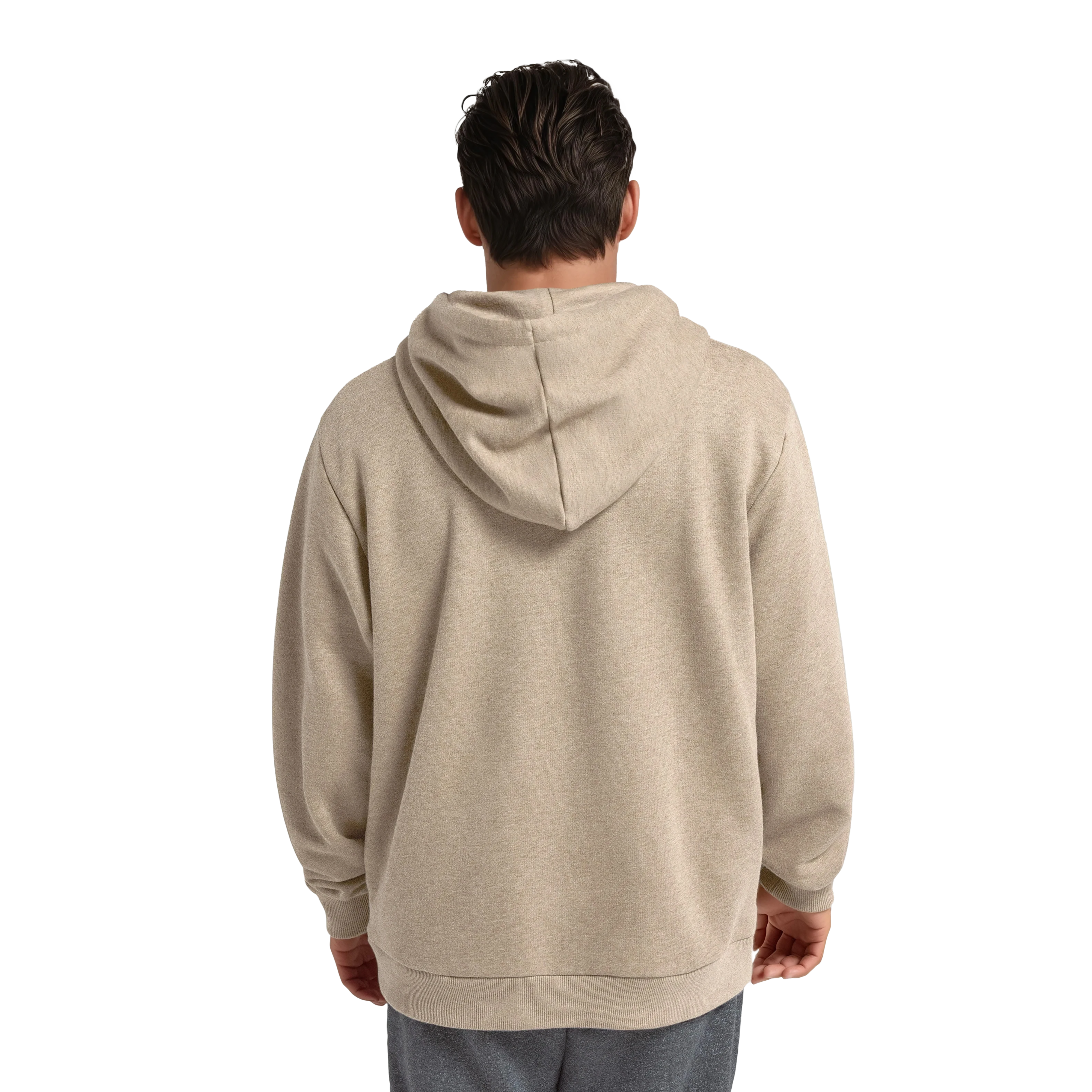 Alternative view of Unisex Merino Blend Hoodie - Rugged Beige
