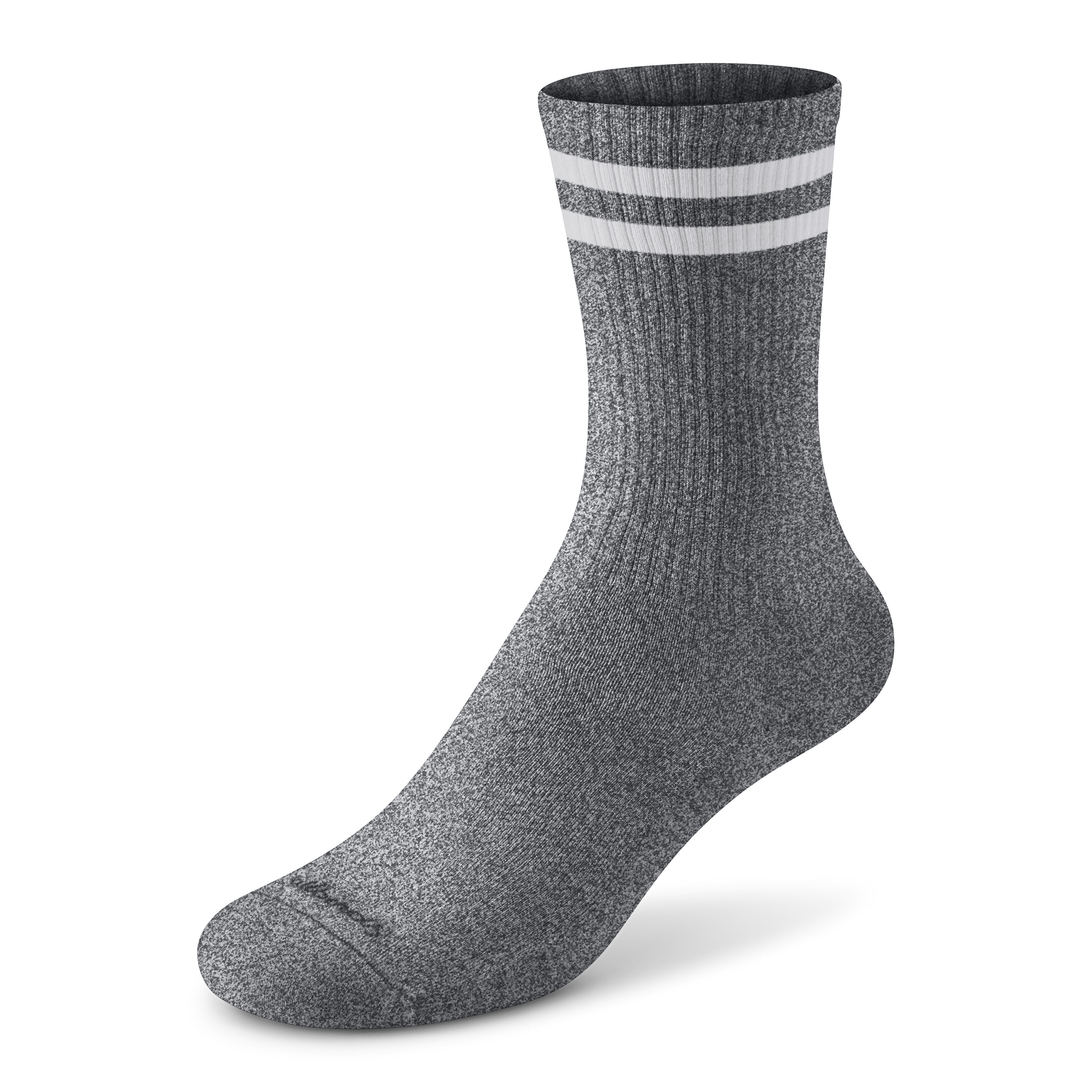 Anytime Crew Sock - Natural Grey Heather/Natural White