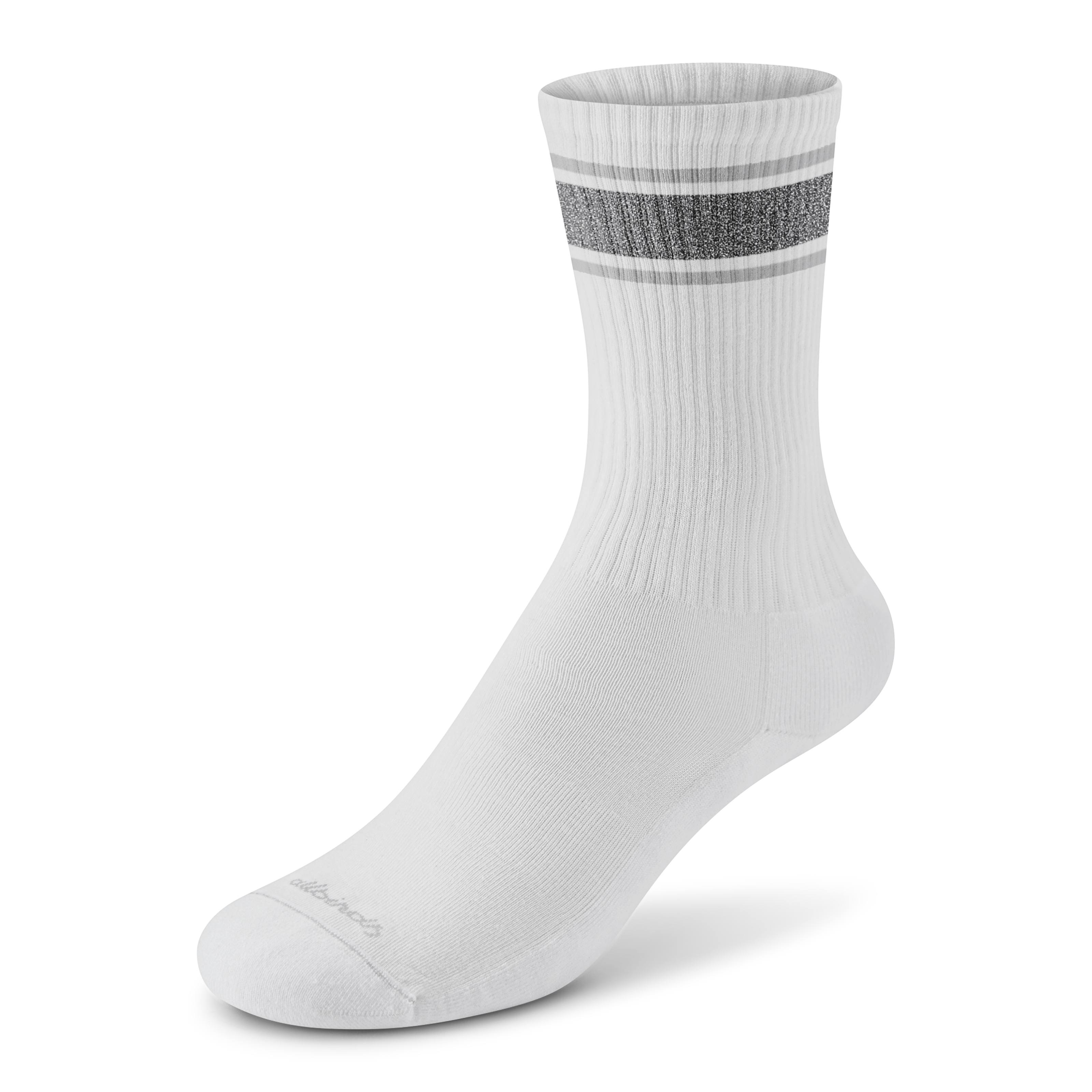 Anytime Crew Sock - Blizzard, Natural Grey Heather (Light Grey Sole)