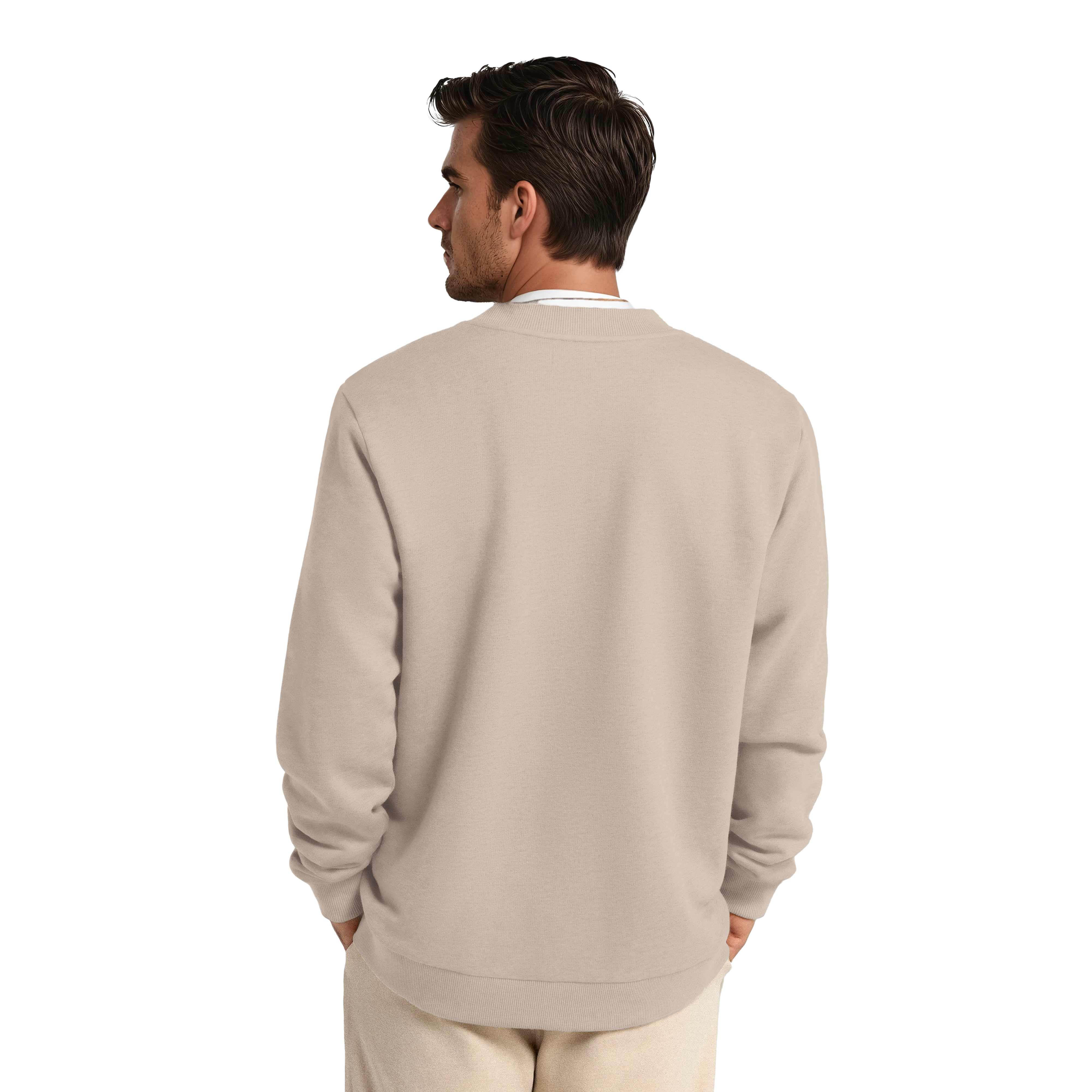 Alternative view of Men's Merino Blend Sweatshirt - Mushroom