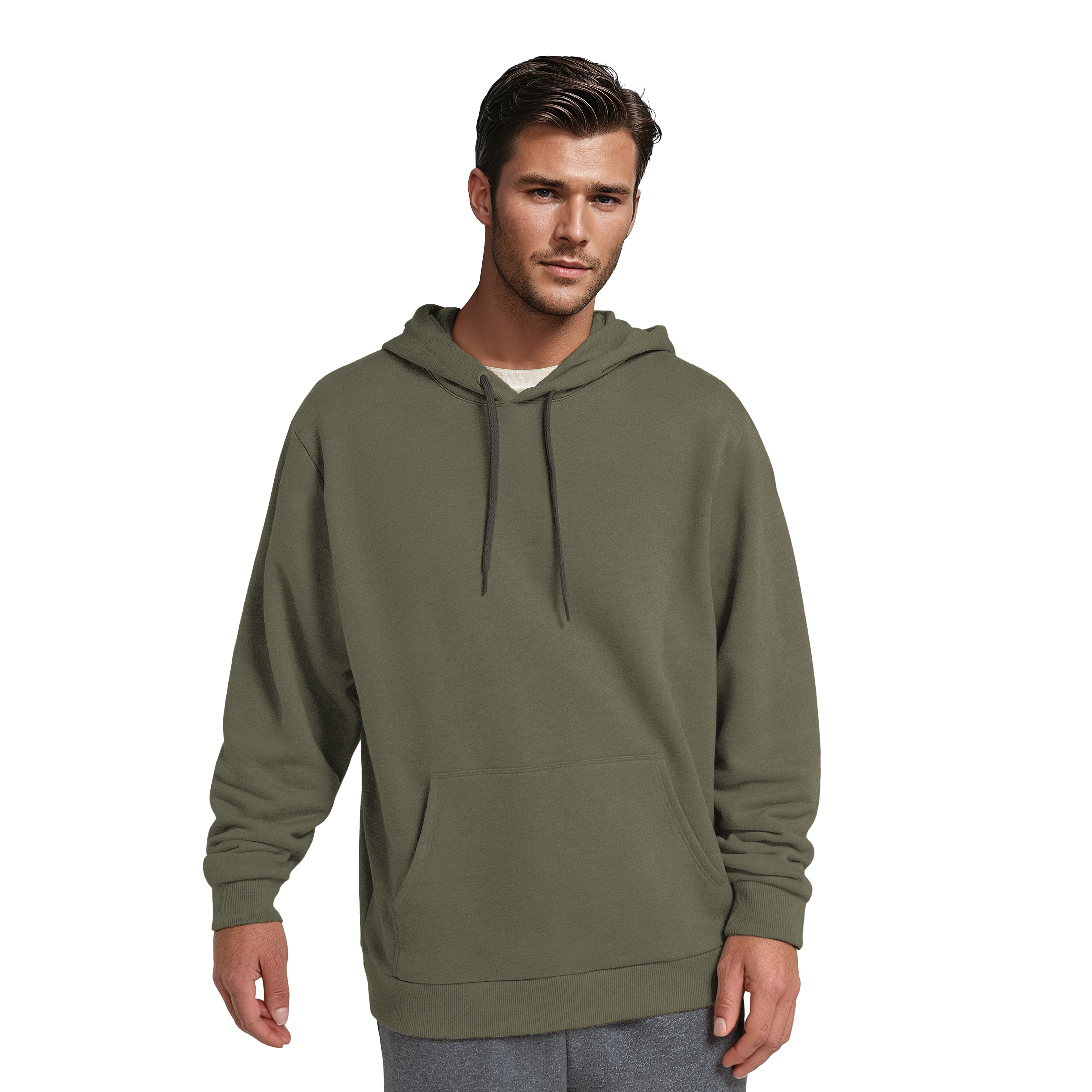 Unisex Merino Blend Hoodie - Burnt Olive
