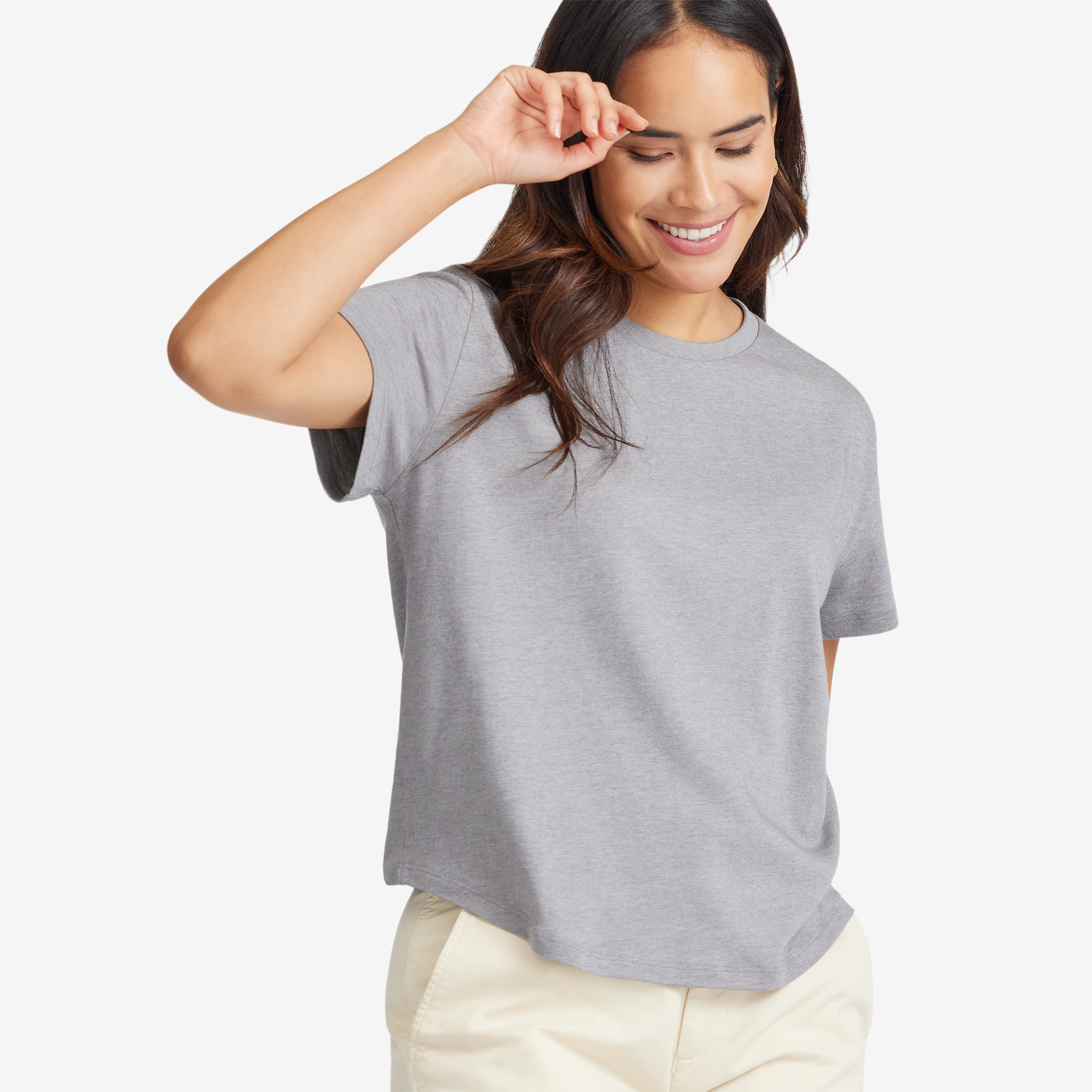 Alternative view of Women's Soft Merino Tee - Medium Grey