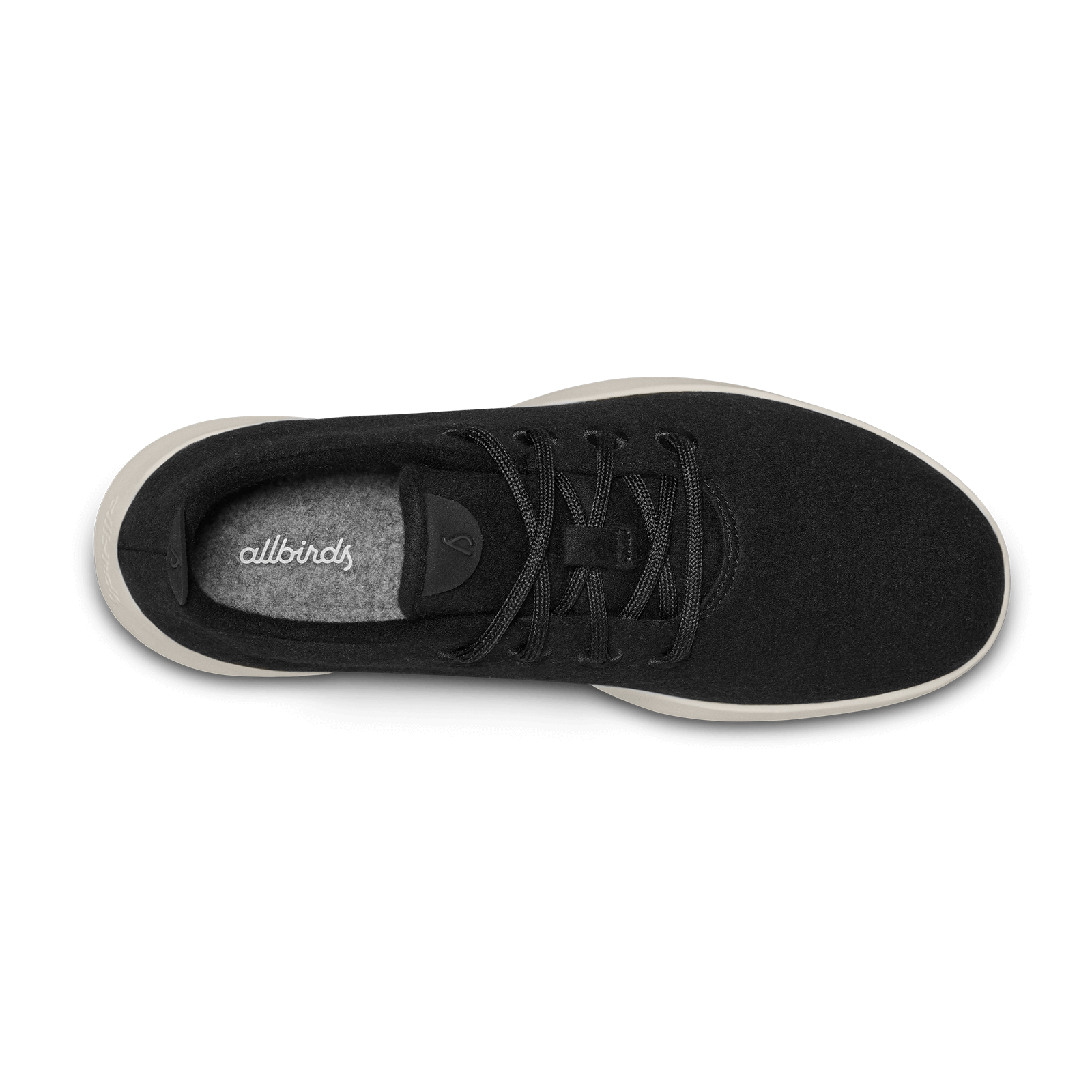 Women's Wool Runner - True Black (Cream Sole) - Image 3